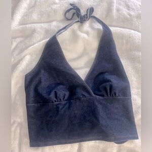 90s denim halter top